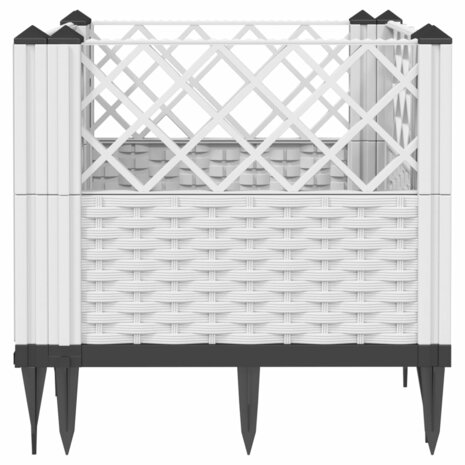 Plantenbak met pinnen 43,5x43,5x43,5 cm polypropeen wit 4