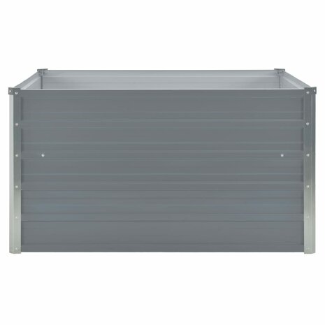 Plantenbak verhoogd 100x100x45 cm gegalvaniseerd staal grijs 3