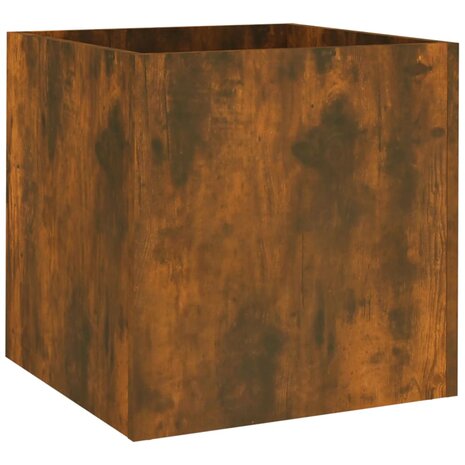 Plantenbak 40x40x40 cm bewerkt hout gerookt eikenkleurig 2