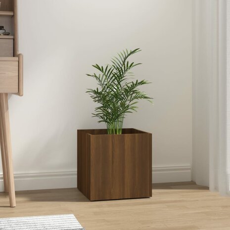 Plantenbak 40x40x40 cm bewerkt hout bruineiken 5