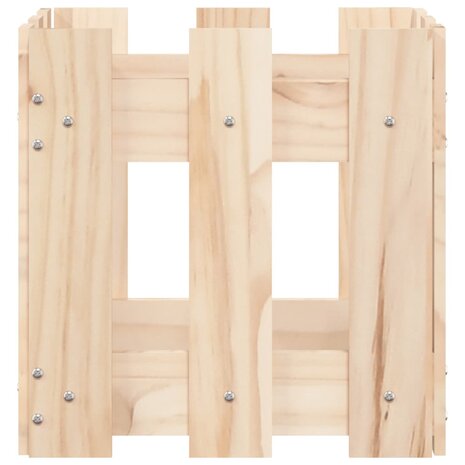 Plantenbak met hekontwerp 30x30x30 cm massief grenenhout 5
