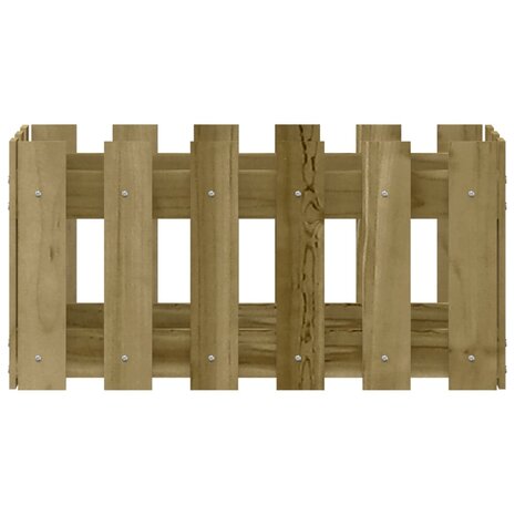 Plantenbak met hekontwerp 60x30x30 cm geïmpregneerd grenenhout 5