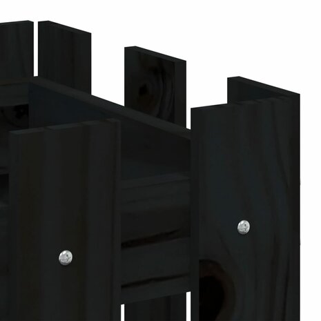 Plantenbak verhoogd hekontwerp 100x30x30 cm grenenhout zwart 7