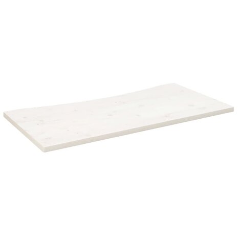Bureaublad 110x55x2,5 cm massief grenenhout wit 2