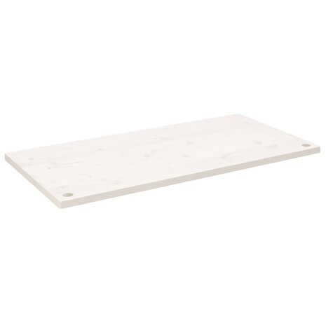 Bureaublad 110x55x2,5 cm massief grenenhout wit 2