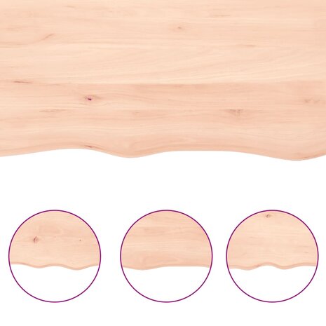Wandschap 60x10x4 cm onbehandeld massief eikenhout 5