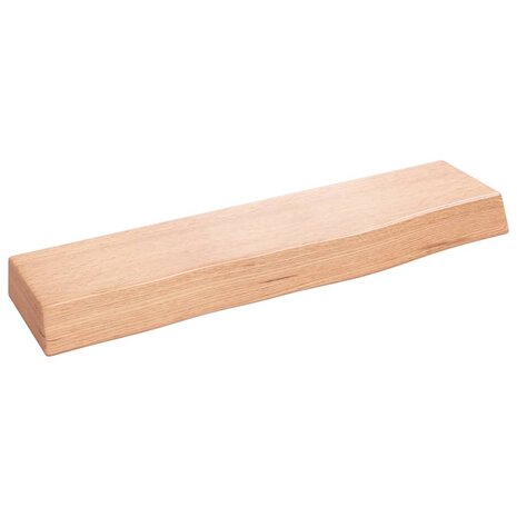 Wandschap 40x10x4 cm behandeld massief eikenhout lichtbruin 2