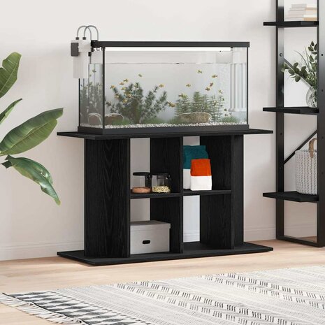 Aquariumstandaard 100x40x60 cm spaanplaat zwart eikenkleurig 1