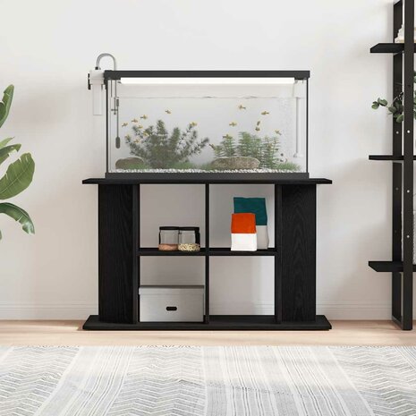 Aquariumstandaard 100x40x60 cm spaanplaat zwart eikenkleurig 3