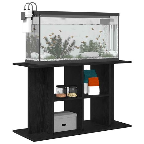 Aquariumstandaard 100x40x60 cm spaanplaat zwart eikenkleurig 4