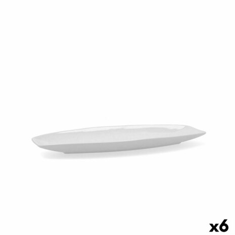 Serveerschaal Quid Gastro Wit Keramisch 35,5 x 15,8 x 2,8 cm (6 Stuks) (Pack 6x) 2