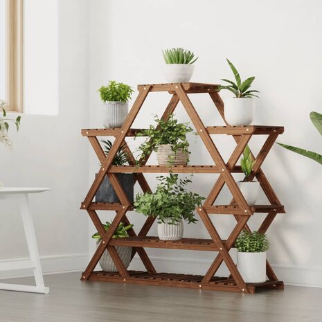 Plantenstandaard 110x25x105 cm massief vurenhout 3