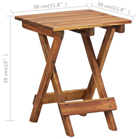 Plantenstandaard 30x30x38 cm massief acaciahout   7