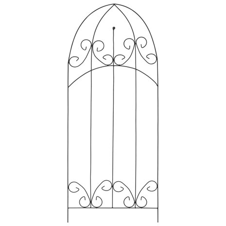 Plantenklimrekken 3 st 40x100 cm ijzer zwart  2
