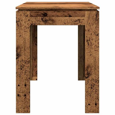 Eettafel 120x60x76 cm bewerkt hout oud houtkleurig 5