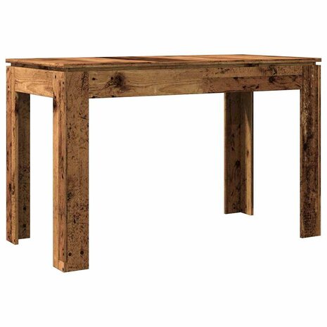 Eettafel 120x60x76 cm bewerkt hout oud houtkleurig 6
