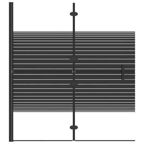 Douchewand inklapbaar 120x140 cm ESG zwart 3