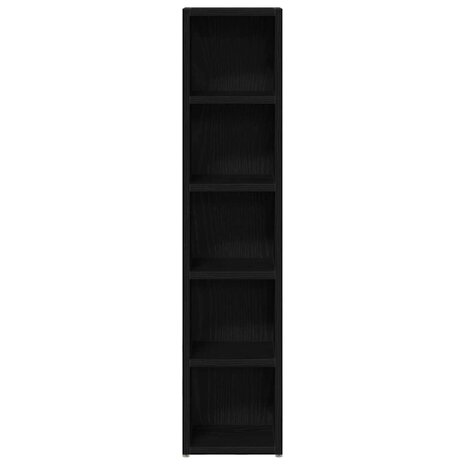 CD-kasten 2 st 21x16x93,5 cm spaanplaat zwart eikenkleurig 5