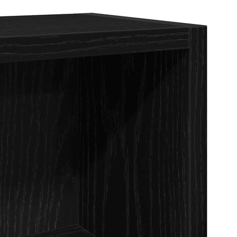 CD-kasten 2 st 21x16x93,5 cm spaanplaat zwart eikenkleurig 8