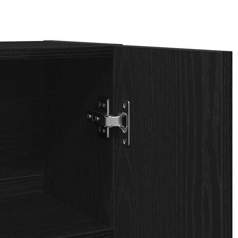 Wasmachinekast 70,5x25,5x90 cm zwart eikenkleurig 9