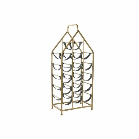 Flessenrek DKD Home Decor Zwart Gouden Metaal Plastic 37,5 x 24,5 x 82 cm 1