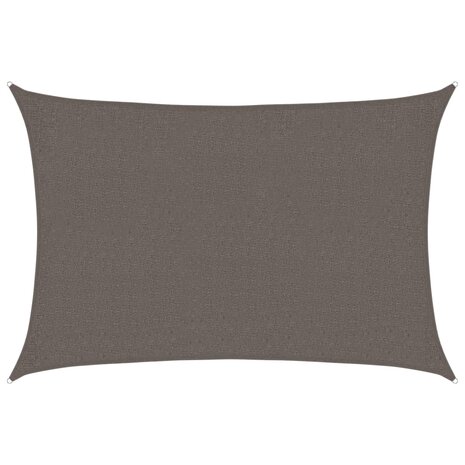 Zonnezeil 160 g/m² 2x3 m HDPE antracietkleurig 2