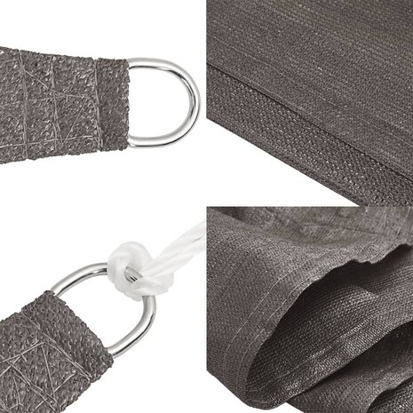 Zonnezeil 160 g/m² 2x3 m HDPE antracietkleurig 7