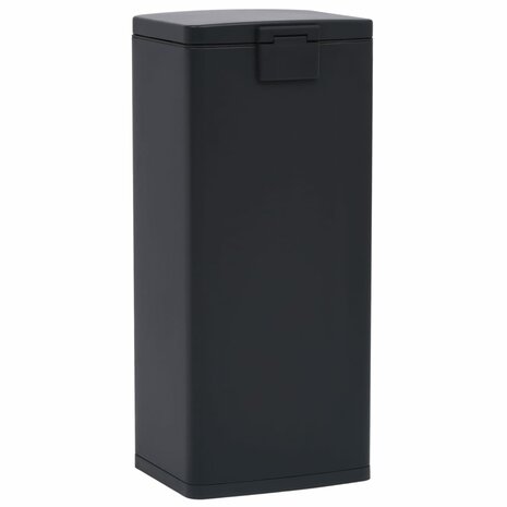 Pedaalemmer met anti-vingerafdruk 30 L RVS zwart 5