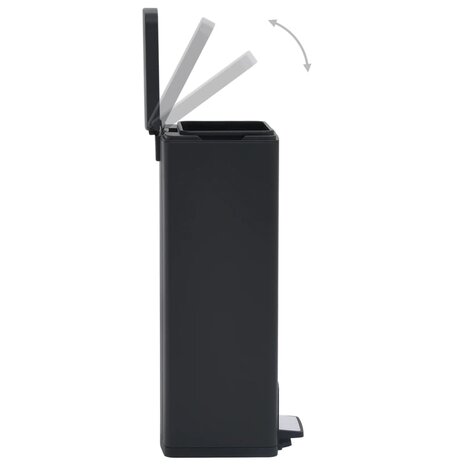 Pedaalemmer met anti-vingerafdruk 30 L RVS zwart 6