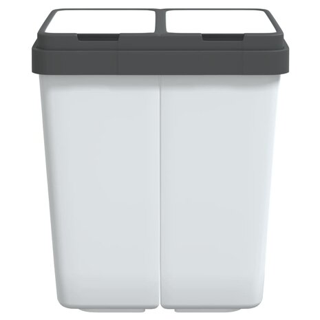 Vuilnisbak dubbel 2x25 L wit 3
