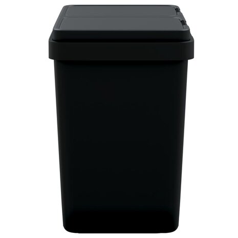 Dubbele vuilnisbak 2x25 L antracietkleurig 4