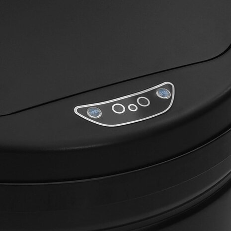 Prullenbak met automatische sensor 50 L koolstofstaal zwart 7