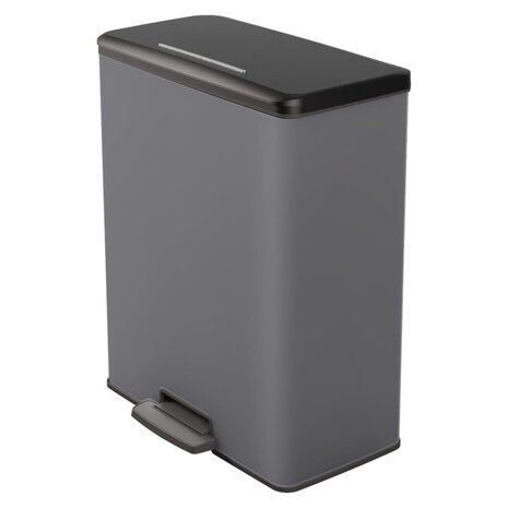 Curver Pedaalemmer Deco rechthoekig 65 L koelgrijs 2