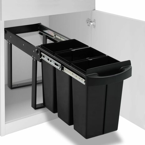 Inbouwprullenbak uittrekbaar soft-close 36 L 1