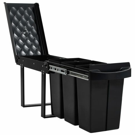 Inbouwprullenbak uittrekbaar soft-close 36 L 3