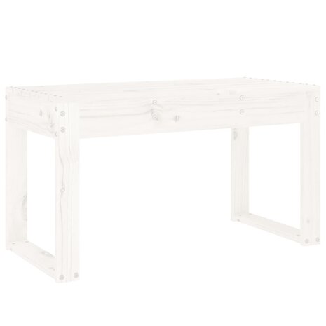Tuinbank 80x38x45 cm massief grenenhout wit 2