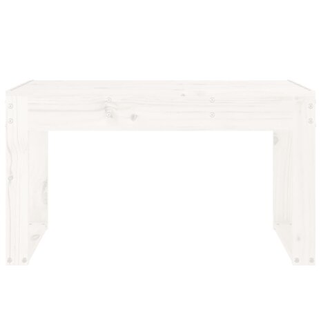 Tuinbank 80x38x45 cm massief grenenhout wit 3