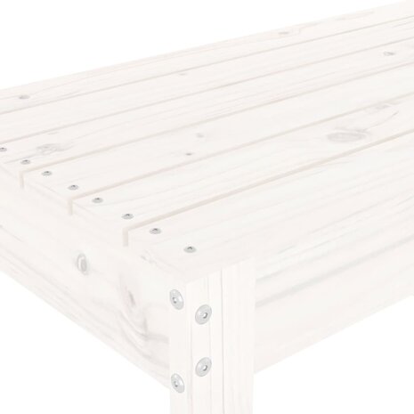 Tuinbank 80x38x45 cm massief grenenhout wit 6