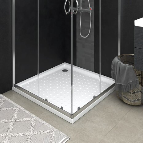 Douchebak met noppen 80x80x4 cm ABS wit 1