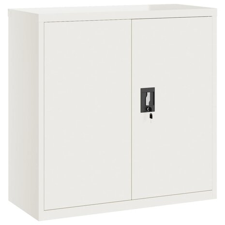 Archiefkast 90x40x130 cm staal wit 7