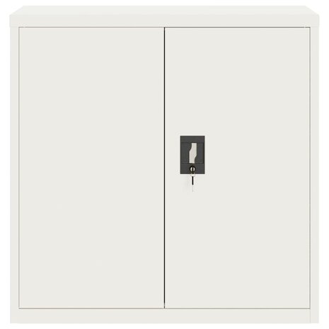 Archiefkast 90x40x130 cm staal wit 8