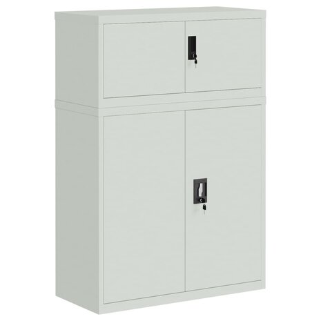 Archiefkast 90x40x130 cm staal lichtgrijs 2