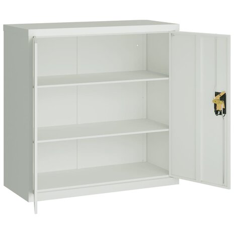 Archiefkast 90x40x130 cm staal lichtgrijs 9