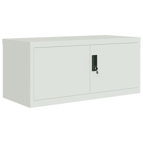 Archiefkast 90x40x180 cm staal lichtgrijs 3