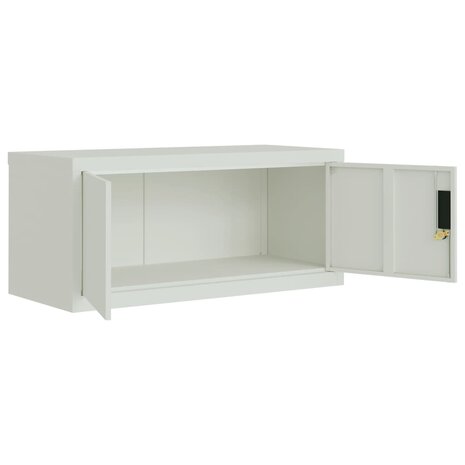 Archiefkast 90x40x40 cm staal lichtgrijs 4