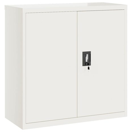 Archiefkast 90x40x90 cm staal wit 2