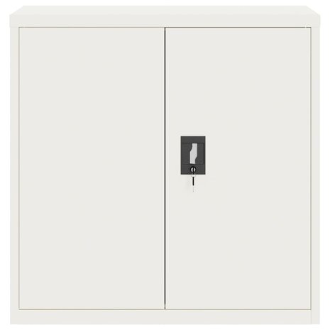 Archiefkast 90x40x90 cm staal wit 3