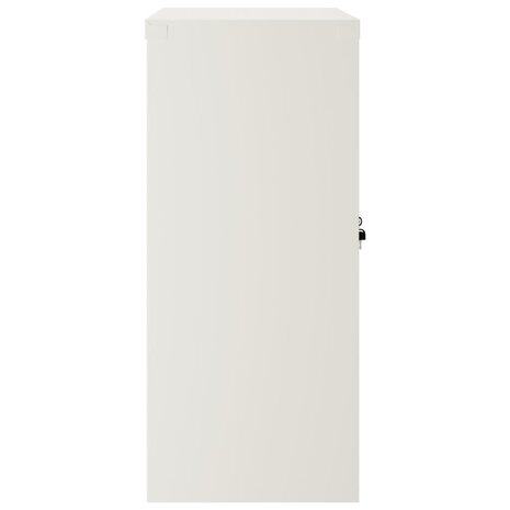 Archiefkast 90x40x90 cm staal wit 5