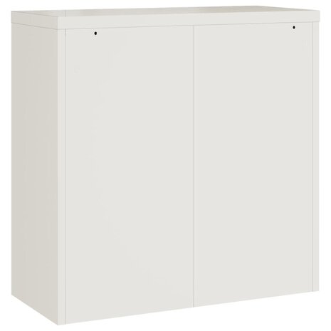 Archiefkast 90x40x90 cm staal wit 6