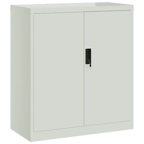 Archiefkast 79x40x90 cm staal lichtgrijs 2